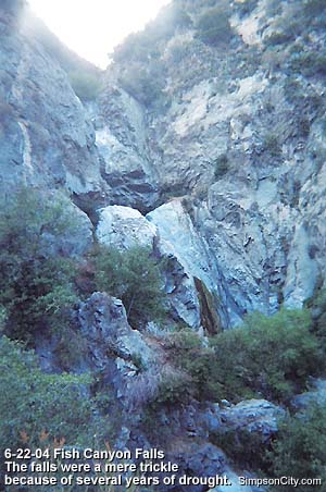 Fish Canyon Falls, July 22, 2004