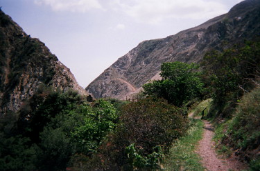 View south on Fish Canyon Trail toward Vulcan's quarry, May 5, 2007