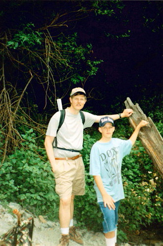 Dan and Micah Simpson at Fish Canyon, May 24, 1997