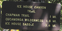 Icehouse Canyon Sign