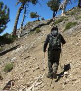 Pacfic Crest Trail en route from Mt. Burnham to Mt. Baden-Powell, September 3, 2011